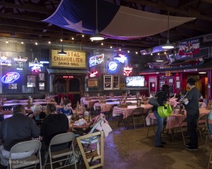 Beer Signs - Check, Family Style Tables - Check, Big Ass Texas Flag, Check